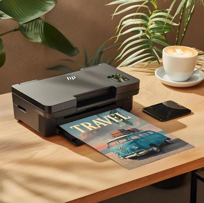 Retro Van Beach Print: Boho Road Trip, Coastal Sunset (Digital Download)