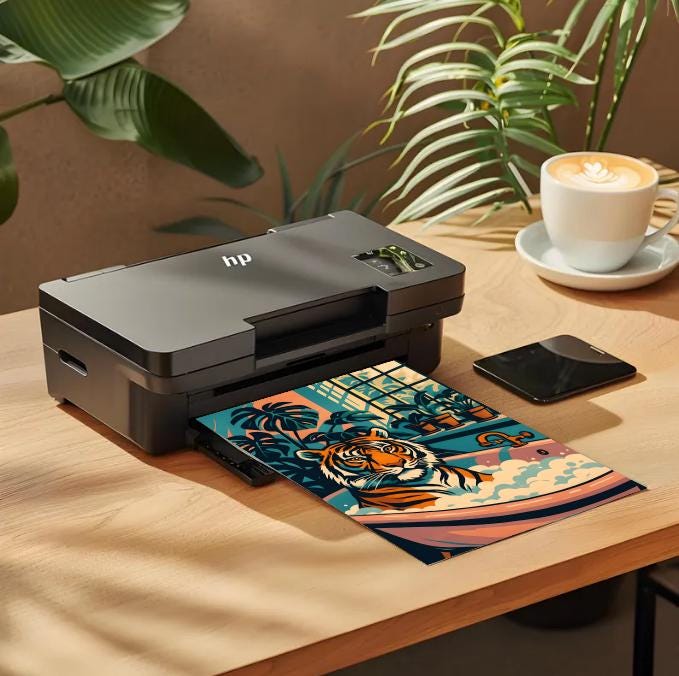 Funny Tiger in Bathtub Print: Retro Whimsical Bathroom Art (Digital Download)