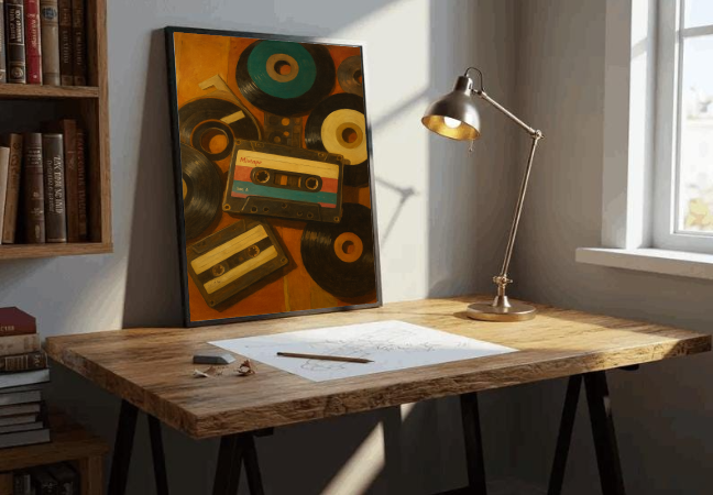 Retro Mix tape Wall Art (Digital Download)