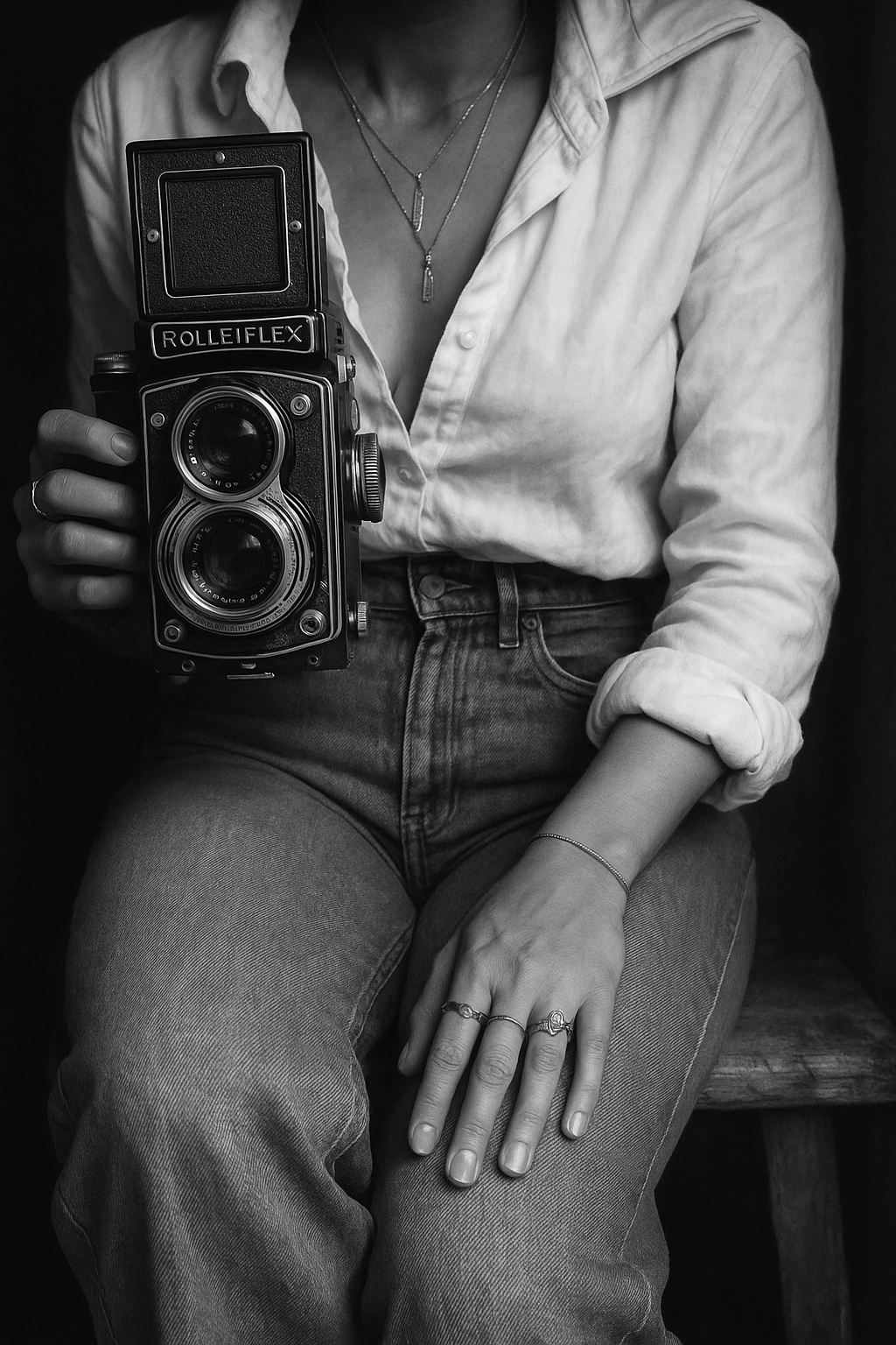 Vintage Camera Black And White Photography (Digital Download)