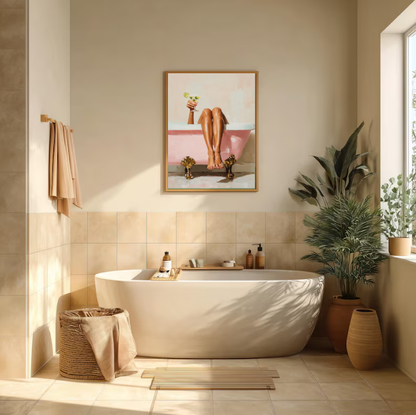Self-Care Soak — Luxury Bath & Cocktail Modern Wall Art Print