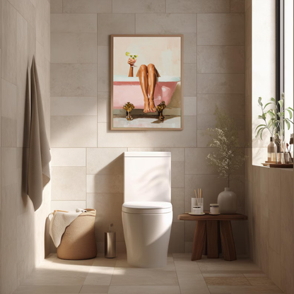 Self-Care Soak — Luxury Bath & Cocktail Modern Wall Art Print