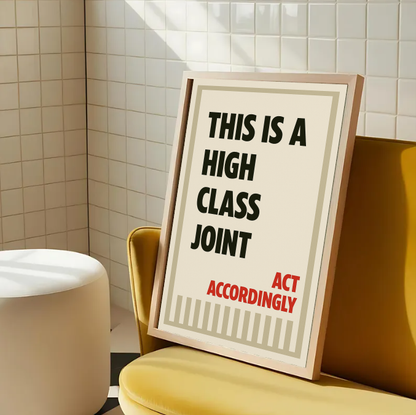 Bathroom Humor Wall Art – Classy Humorous Sign Printable