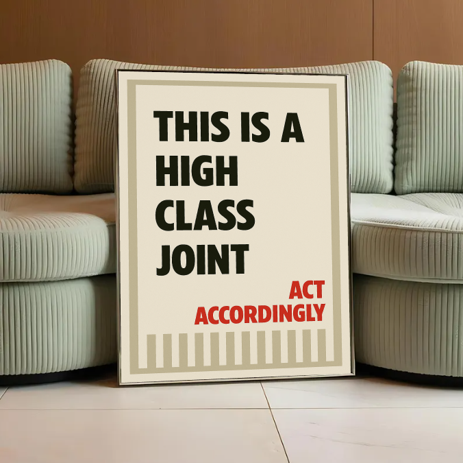 Bathroom Humor Wall Art – Classy Humorous Sign Printable