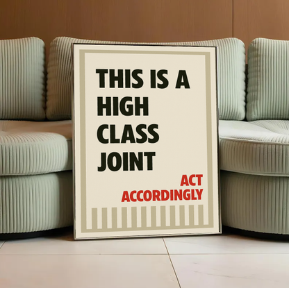 Bathroom Humor Wall Art – Classy Humorous Sign Printable