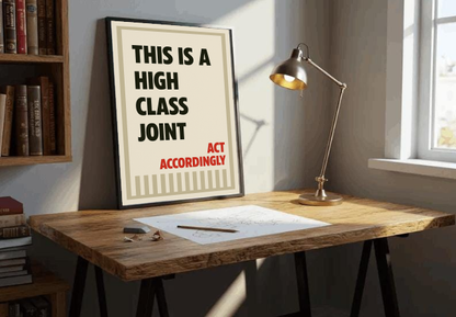 Bathroom Humor Wall Art – Classy Humorous Sign Printable