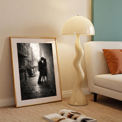 Moody Black and White Romance Wall Art, Rainy City Love Scene, Vintage Street Photography, Cinematic Parisian Kiss, Printable Digital Download