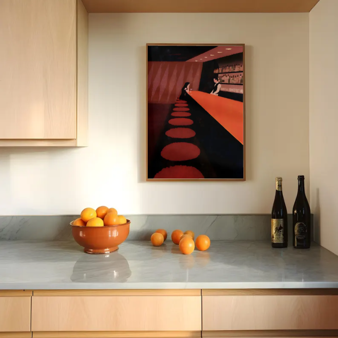 Midnight Cocktail Bar — Moody Modern Nightlife Wall Art Print