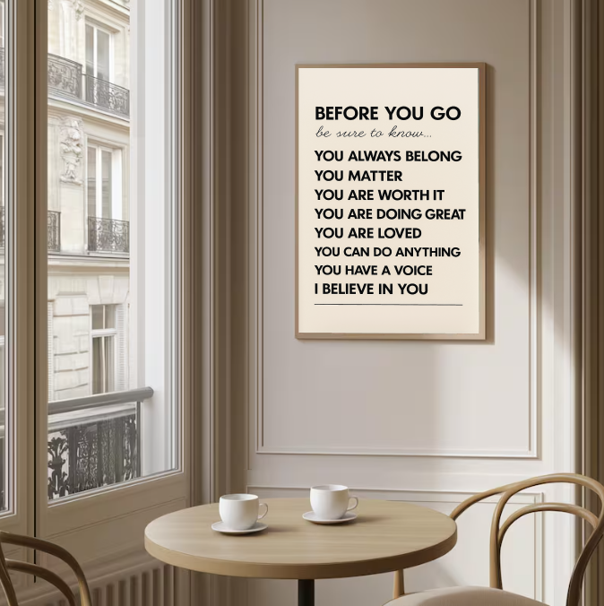 Encouragement Wall Art Printable - You Matter Affirmation Print, Classroom Motivational Decor, Boost Confidence Quote Poster