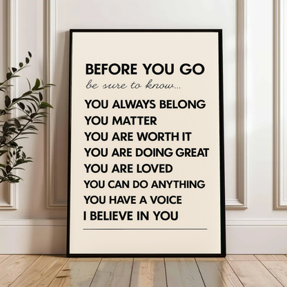 Encouragement Wall Art Printable - You Matter Affirmation Print, Classroom Motivational Decor, Boost Confidence Quote Poster