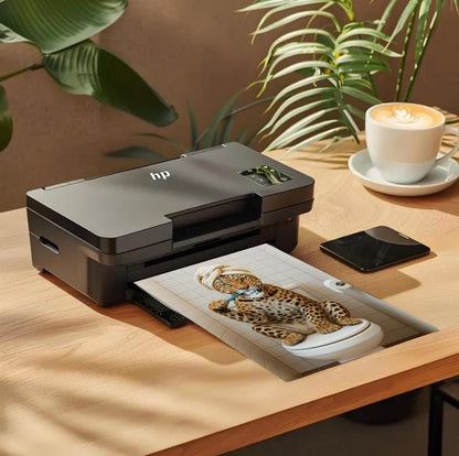 Funny Leopard Bathroom Print: Wild Cat Brushing Teeth (Digital Download)