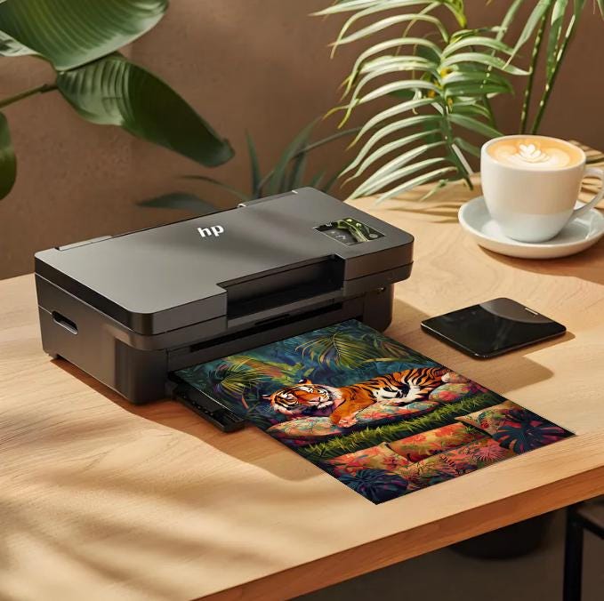 Tropical Tiger Jungle Print: Boho Bedroom Wall Art (Digital Download)