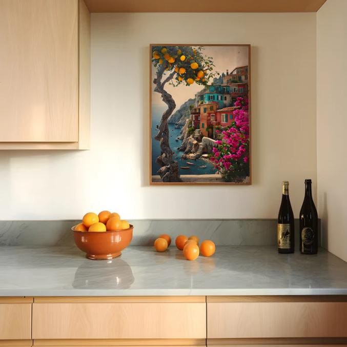 Positano Print: Amalfi Coast, Colorful Italian Village (Digital Download)