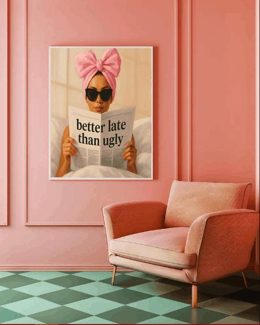 Glam Fashion Quote Art Print: Chic Vanity Decor (Digital Download)