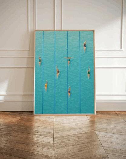 Swimmers Pool Art: Minimalist Summer Wall Decor (Digital Download)