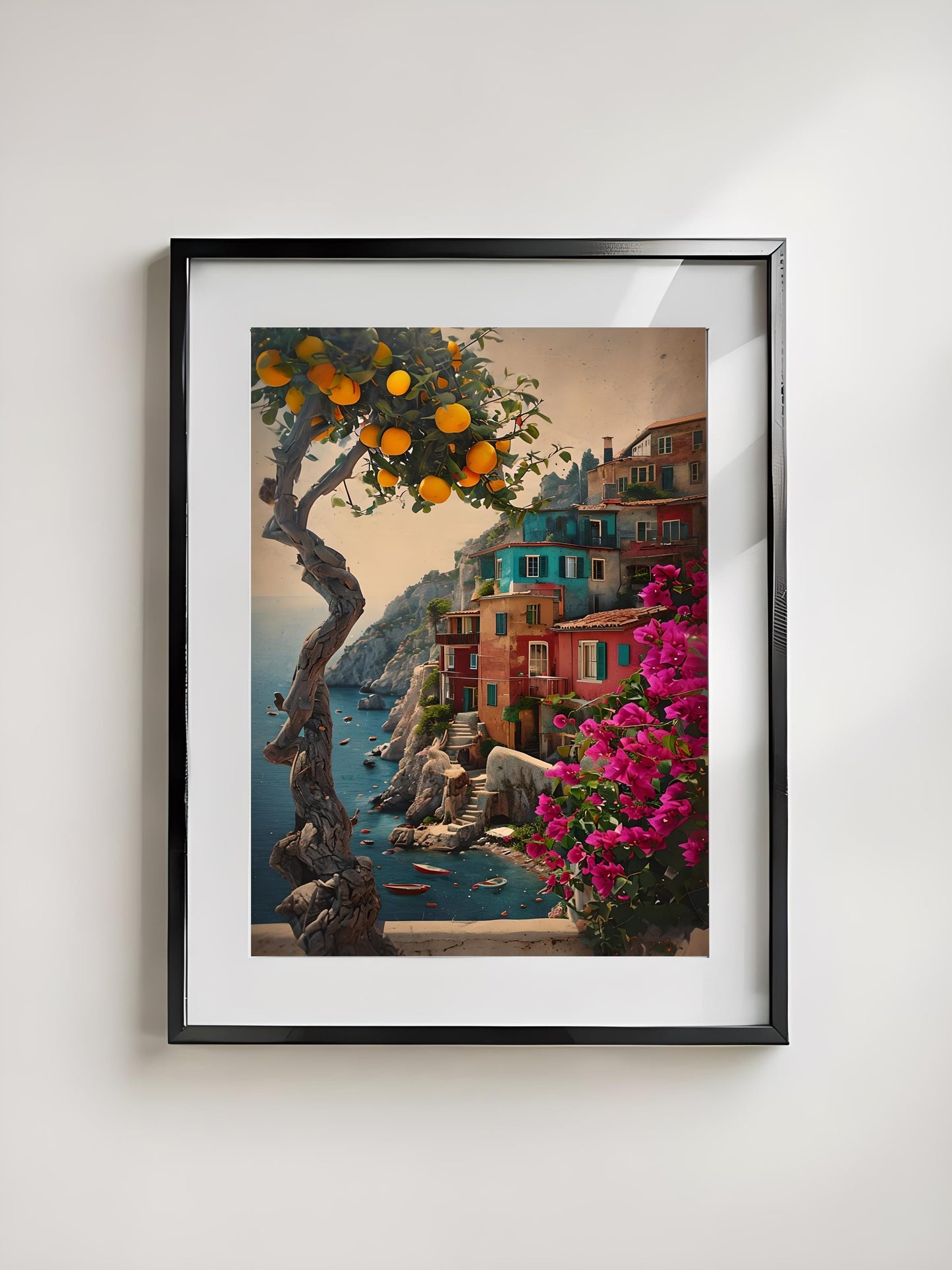 Positano Print: Amalfi Coast, Colorful Italian Village (Digital Download)