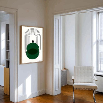 Abstract Geometric Wall Art: Mid-Century Modern Arch Print (Digital Download)