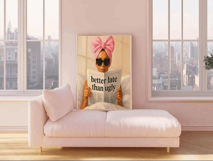 Glam Fashion Quote Art Print: Chic Vanity Decor (Digital Download)