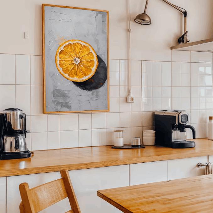 Orange Slice Print: Vibrant Citrus Kitchen Wall Art (Digital Download)