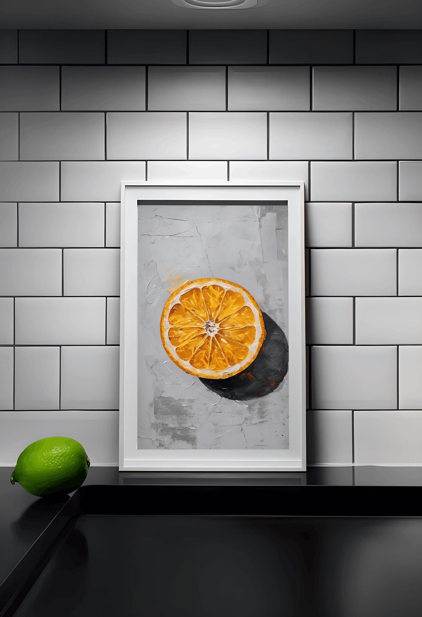 Orange Slice Print: Vibrant Citrus Kitchen Wall Art (Digital Download)