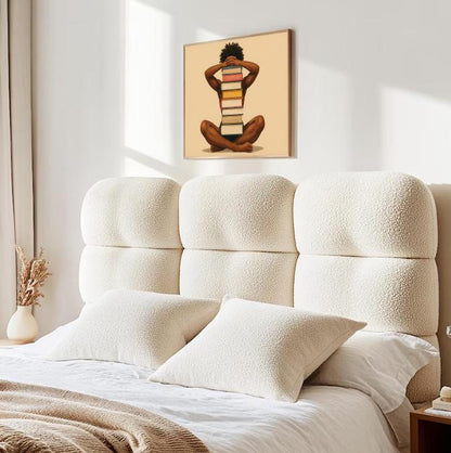 Book Lover Art Print: Minimalist Reading Room Decor (Digital Download)