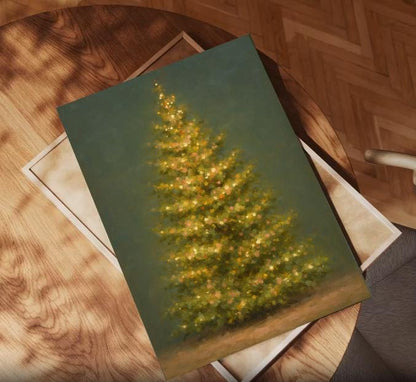 Vintage Christmas Tree Print: Cozy Holiday Wall Art (Digital Download)