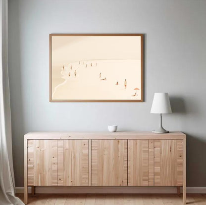 Minimalist Beach Scene Art Print | Coastal Illustration (Digital Download)