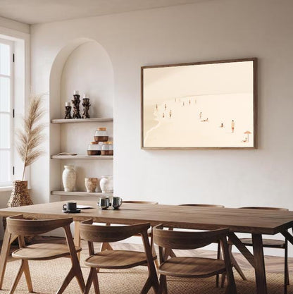 Minimalist Beach Scene Art Print | Coastal Illustration (Digital Download)