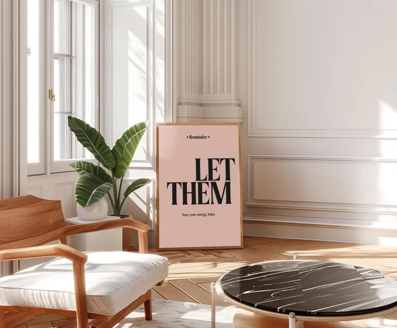 Let Them Save Your Energy Print | Modern Typography Wall Art (Digital Download)