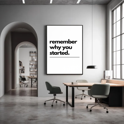 Inspirational Wall Art – Modern Minimal Quote Print, Productivity Office Poster