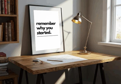 Inspirational Wall Art – Modern Minimal Quote Print, Productivity Office Poster