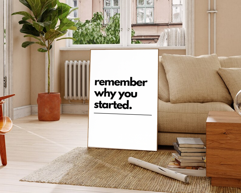 Inspirational Wall Art – Modern Minimal Quote Print, Productivity Office Poster