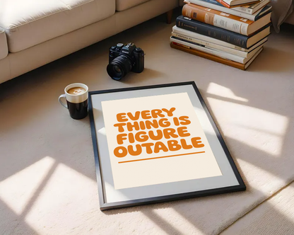 Retro Motivational Quote Printable –  Positive Affirmation Print, Encouragement Poster, Mental Health Decor