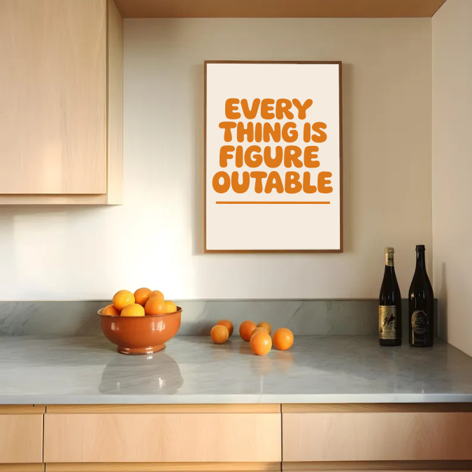 Retro Motivational Quote Printable –  Positive Affirmation Print, Encouragement Poster, Mental Health Decor