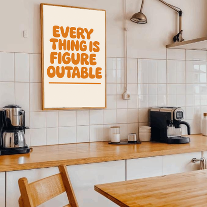 Retro Motivational Quote Printable –  Positive Affirmation Print, Encouragement Poster, Mental Health Decor