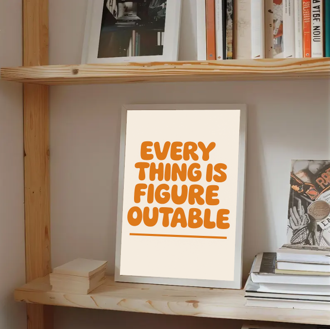 Retro Motivational Quote Printable –  Positive Affirmation Print, Encouragement Poster, Mental Health Decor