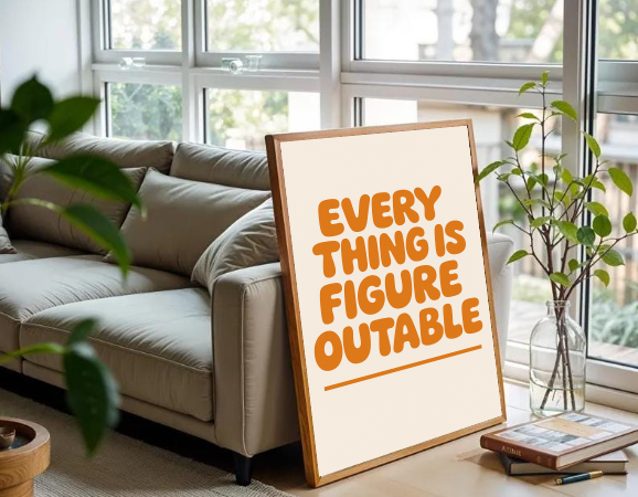 Retro Motivational Quote Printable –  Positive Affirmation Print, Encouragement Poster, Mental Health Decor