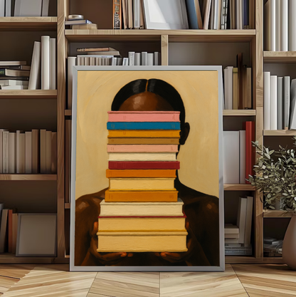 Stack of Books Art Print – Bookworm Wall Decor