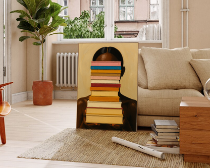 Stack of Books Art Print – Bookworm Wall Decor