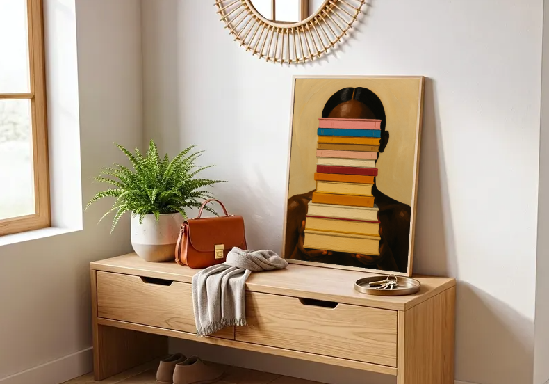 Stack of Books Art Print – Bookworm Wall Decor