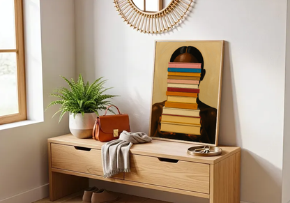 Stack of Books Art Print – Bookworm Wall Decor