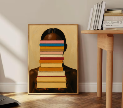 Stack of Books Art Print – Bookworm Wall Decor