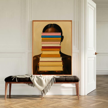Stack of Books Art Print – Bookworm Wall Decor