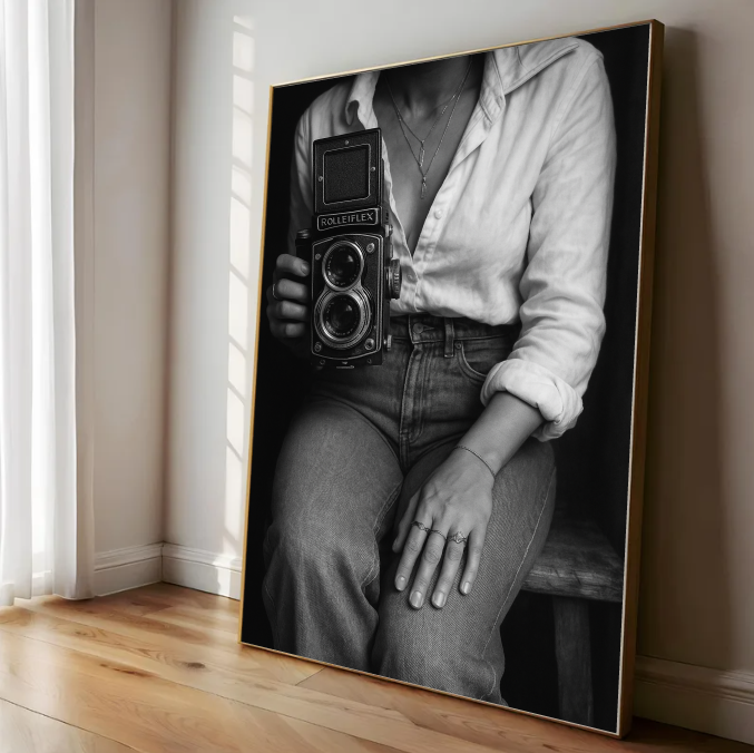 Vintage Camera Black And White Photography (Digital Download)