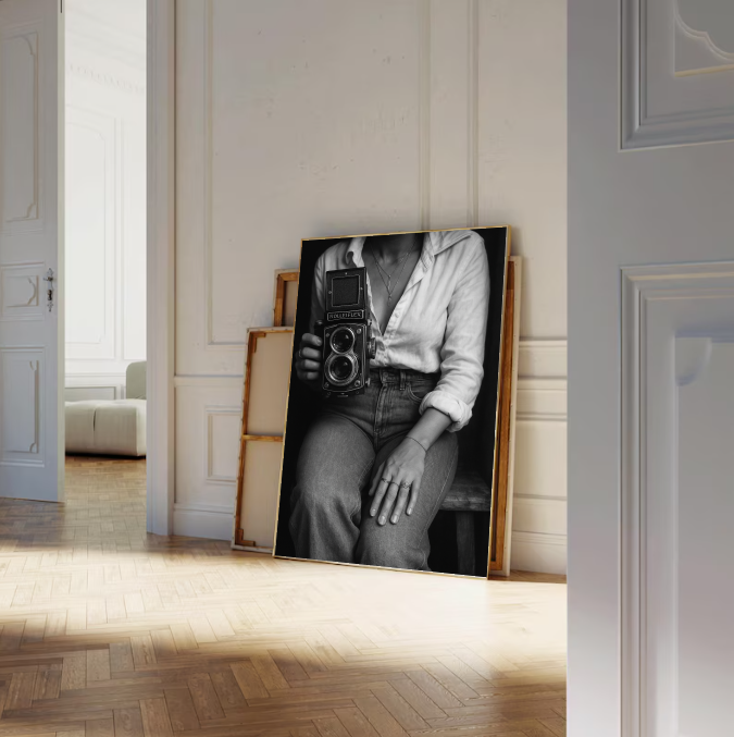 Vintage Camera Black And White Photography (Digital Download)