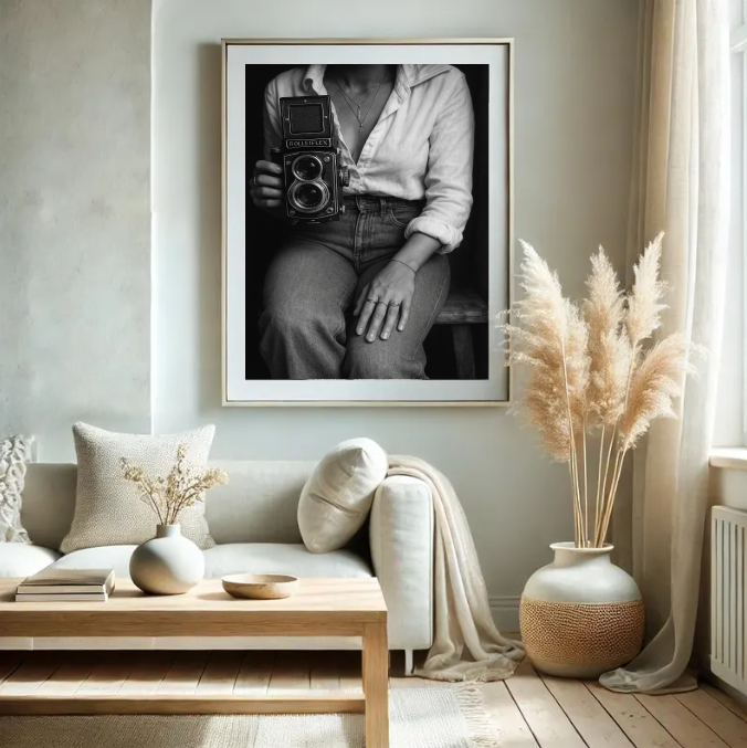 Vintage Camera Black And White Photography (Digital Download)