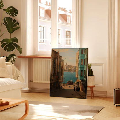 Golden Hour in Istanbul — Vintage European Cityscape Wall Art Print