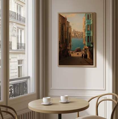 Golden Hour in Istanbul — Vintage European Cityscape Wall Art Print